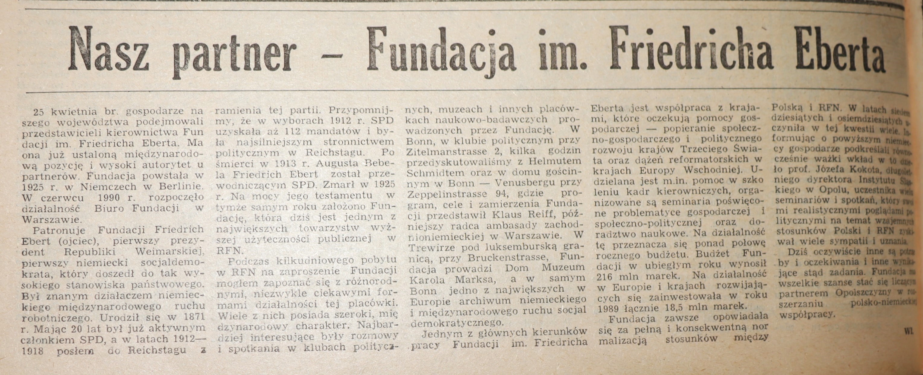 Gazeta ze zdjęciem nazistowskiego partnera.