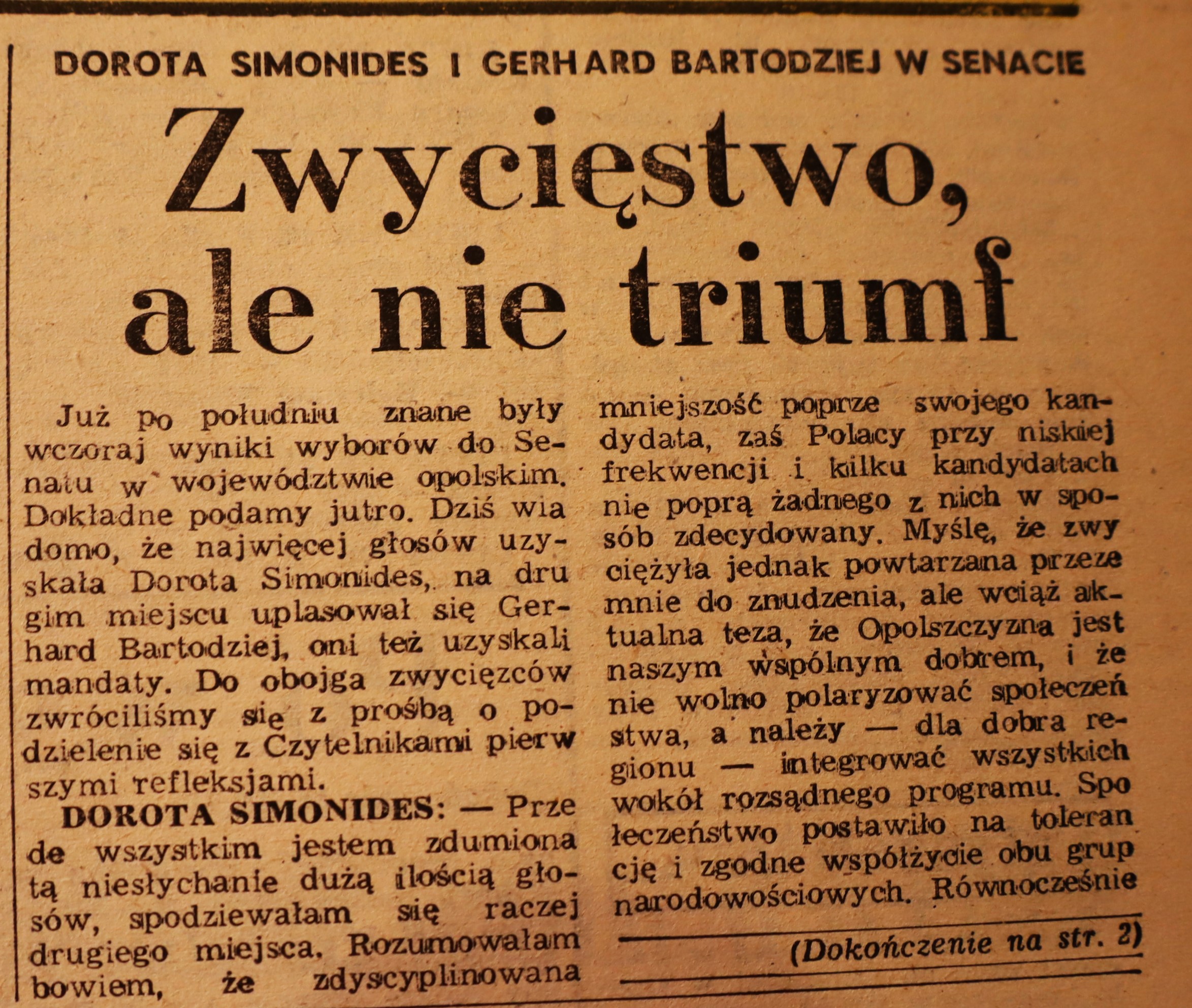 Gazeta z artykułem o Trumpie.