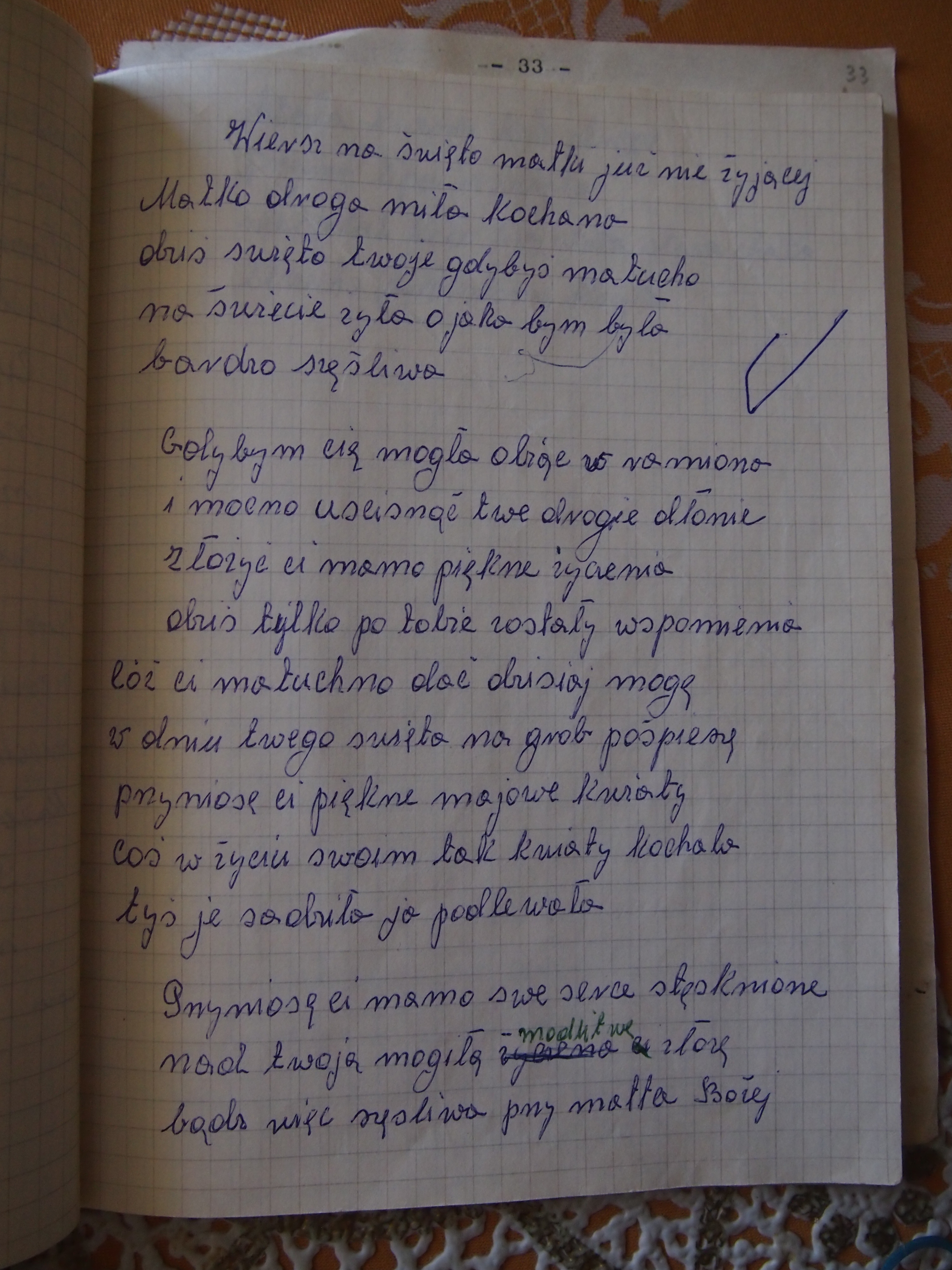 Notatnik z zapiskami.
