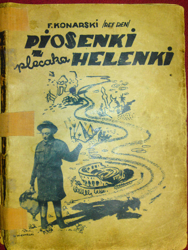 Książka ze zdjęciem mężczyzny jadącego na koniu.