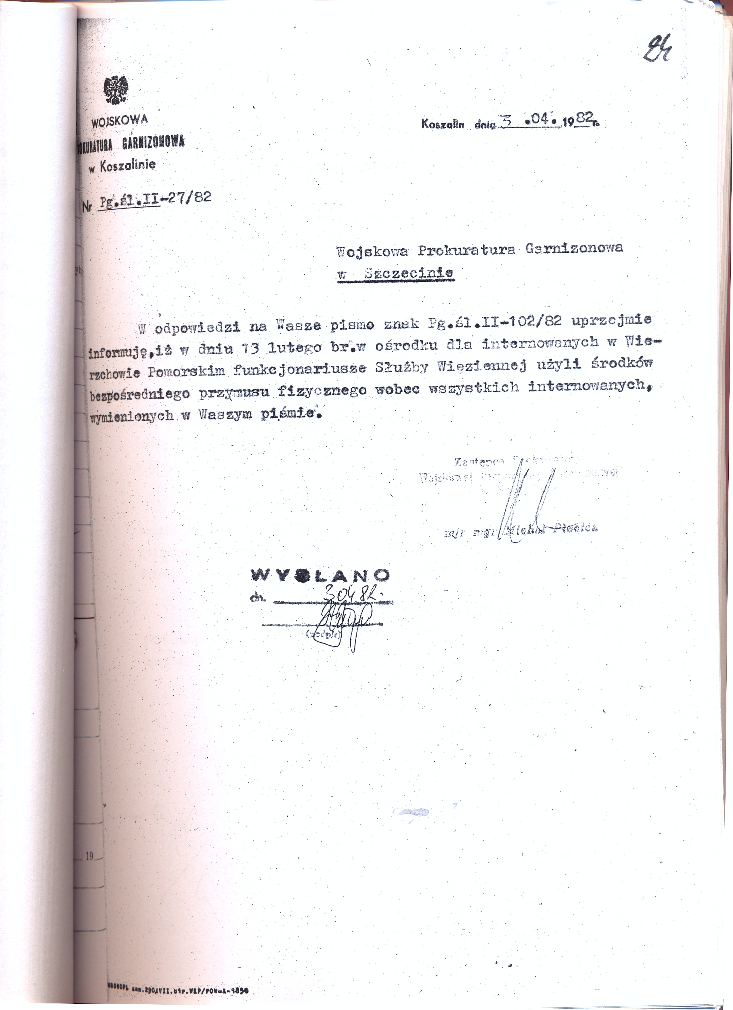 Dokument z odręcznym podpisem.