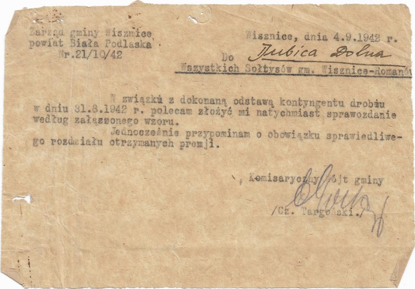 Kawałek papieru z napisem na nim.